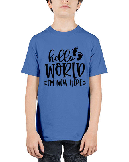 Hello World Im New Here Style 330# - baby - Youth Tee Unisex