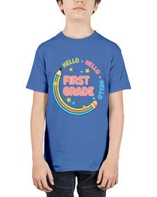Hello first Grade Pencil 278# - first grade - Youth Tee Unisex