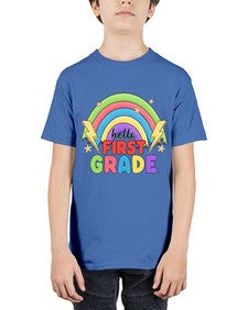 Hello first Grade Rainbow 280# - first grade - Youth Tee Unisex
