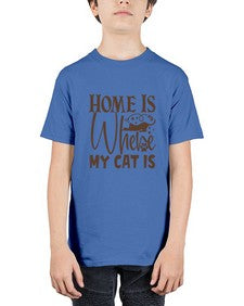 Home Is Where My Cat Is Style 14# - cats - Youth Tee Unisex