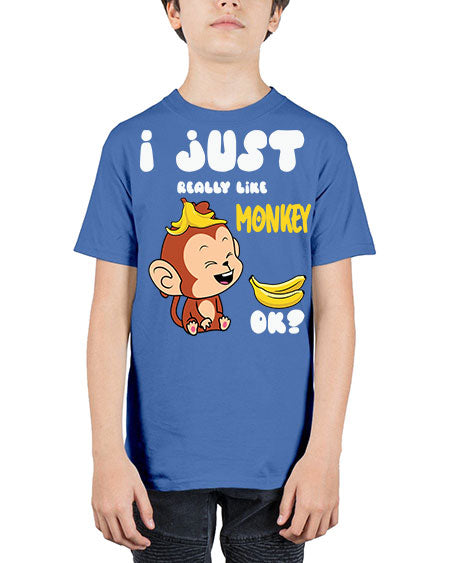 I just Really Lpve Monkey 7# - monkey - Youth Tee Unisex