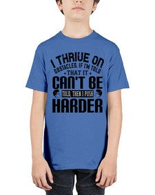 I thrive on obstacles If Im told that it cant be told then I push harder Style 25# - black afro - Youth Tee Unisex