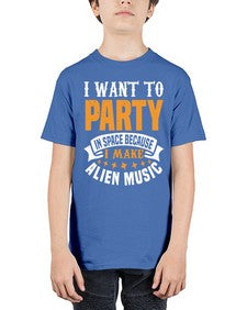 I want to pary in space 21# - ufo - Youth Tee Unisex