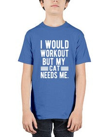 I would Workout - cats - Youth Tee Unisex