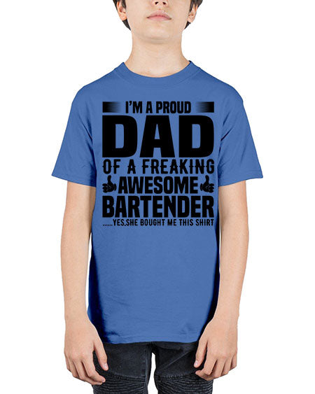Im a proud dad Style 228# - bartender - Youth Tee Unisex