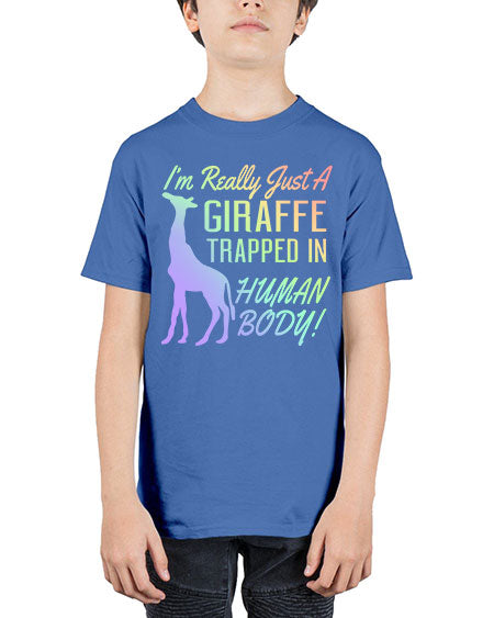 Im really just a giraffee trapped in human body - giraffee - Youth Tee Unisex
