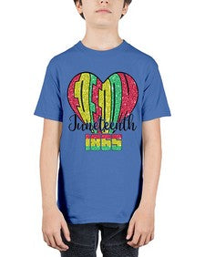 Juneteenth Since 1865 Heart 20# - black juneteenth - Youth Tee Unisex