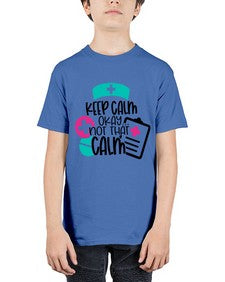 Keep Calm Okay Not That Calm Style Style 1029# - nurse - Youth Tee Unisex