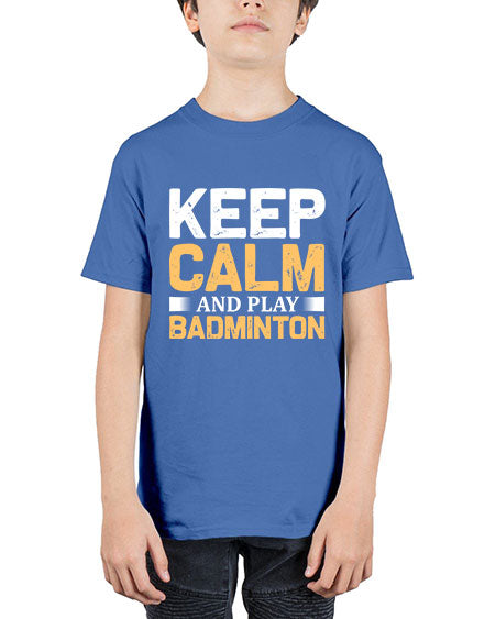 Keep calm 958# - badminton - Youth Tee Unisex