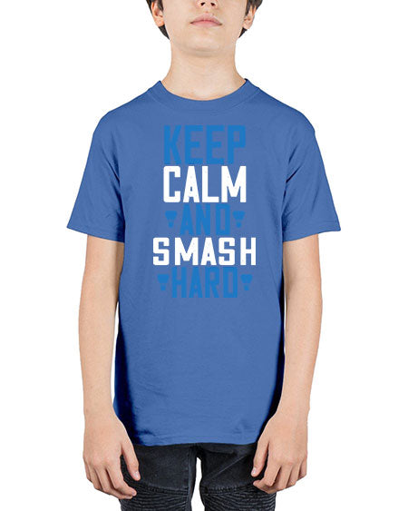 Keep calm and smash hard 2024# - badminton - Youth Tee Unisex