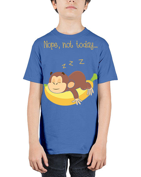 Lazy Monkey Nope Not Today 9# - monkey - Youth Tee Unisex