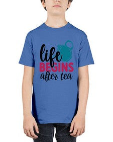Life Begins After Tea 1298# - tea - Youth Tee Unisex