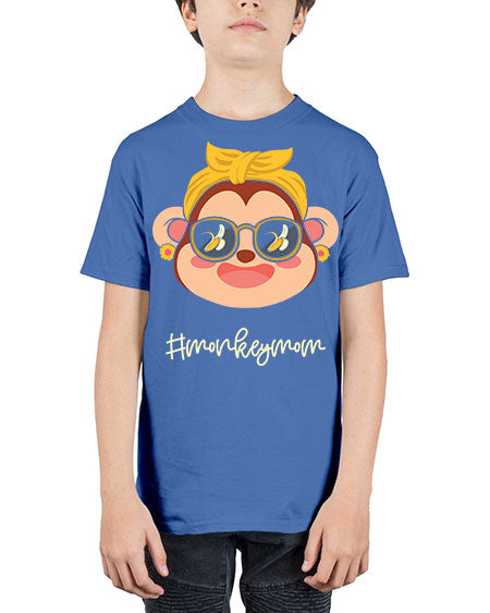 Monkey Mom Banana Glasses 16# - monkey - Youth Tee Unisex