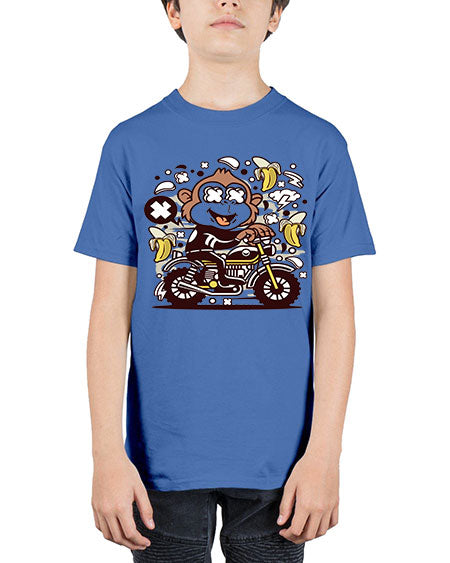 Monkey Motocrosser - monkey - Youth Tee Unisex