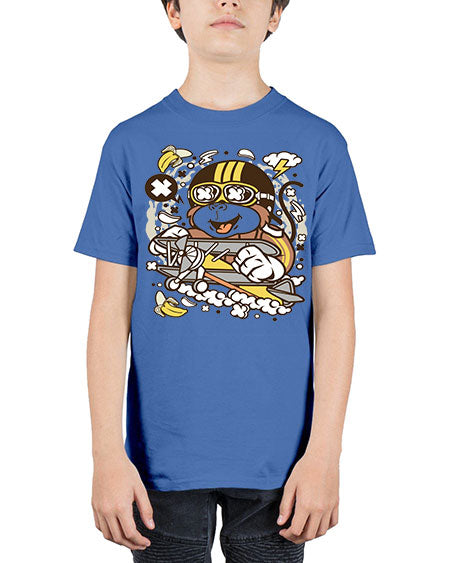 Monkey Pilot - monkey - Youth Tee Unisex