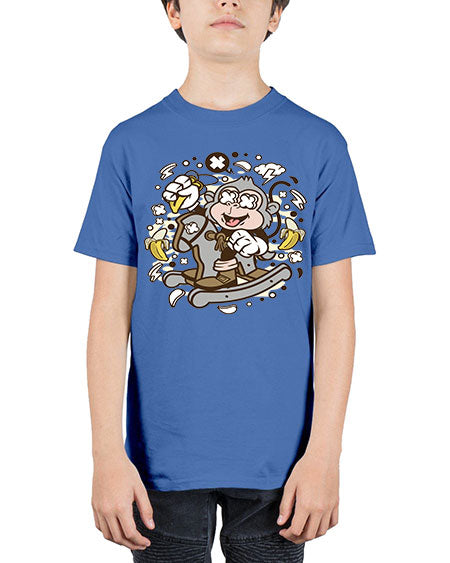 Monkey Rocking Horse - monkey - Youth Tee Unisex