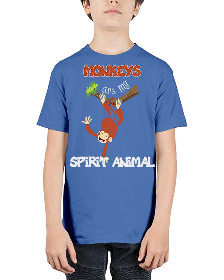 Monkeys Are my Spirit Animals 19# - monkey - Youth Tee Unisex