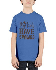 My Kids Have Paws Style 21# - cats - Youth Tee Unisex
