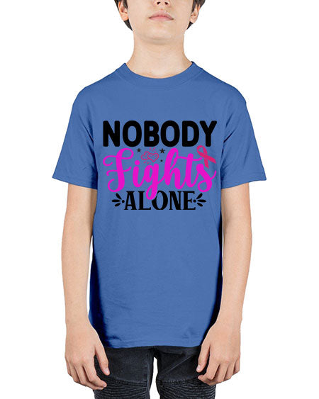 Nobody Fights Alone 12# - breast cancer - Youth Tee Unisex
