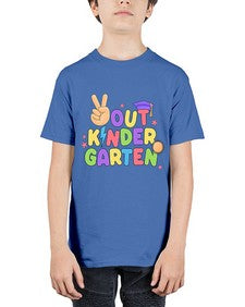 Peace Out Kindergarten Peace Hand 636# - kindergarten - Youth Tee Unisex