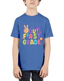 Peace Out first Grade Peace 625# - first grade - Youth Tee Unisex