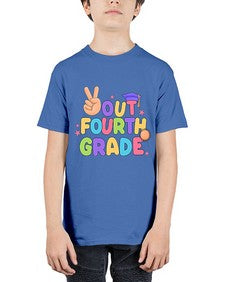 Peace Out fourth Grade Peace 630# - fourth grade - Youth Tee Unisex