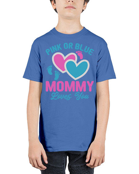 Pink or blue mommy loves you Style 186# - baby - Youth Tee Unisex