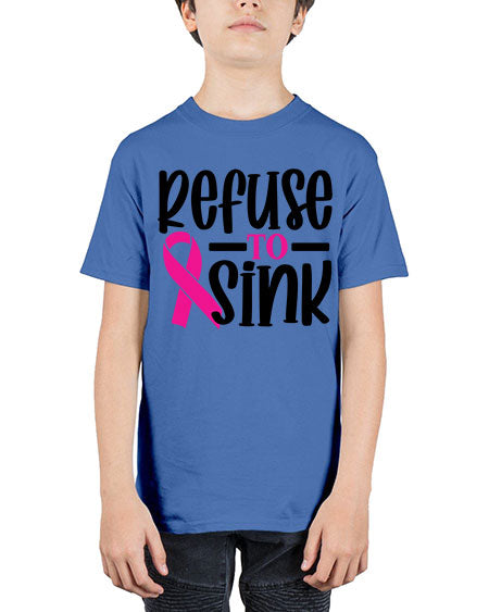 Refuse to Sink 9# - breast cancer - Youth Tee Unisex