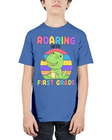 Roaring to first Grade Trex 768# - first grade - Youth Tee Unisex