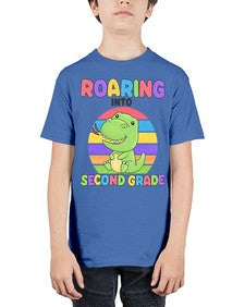 Roaring to second Grade Trex 772# - second grade - Youth Tee Unisex