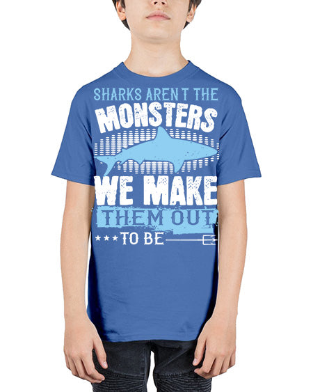 Sharks arent the monsters we make them out to be Style 26# - shark-fish - Youth Tee Unisex
