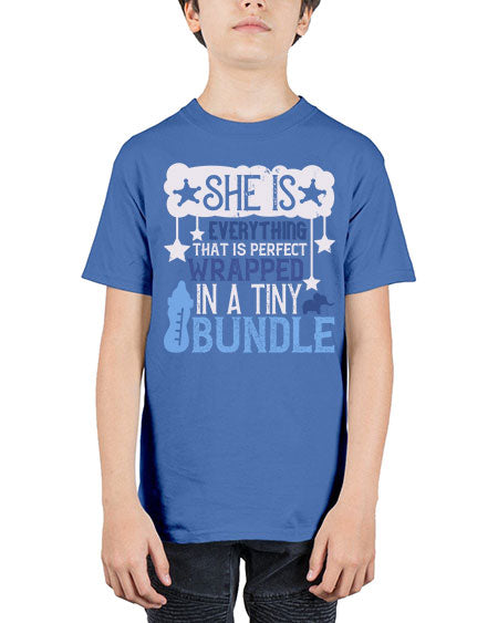 She is everything that is perfect wrapped in a tiny bundle Style 445# - baby - Youth Tee Unisex