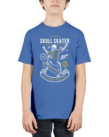 Skull Skater 1064# - skull and bones - Youth Tee Unisex