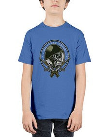 Skull Soldier 1066# - skull and bones - Youth Tee Unisex
