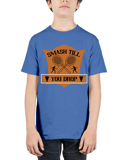 Smash till you drop 1864# - badminton - Youth Tee Unisex