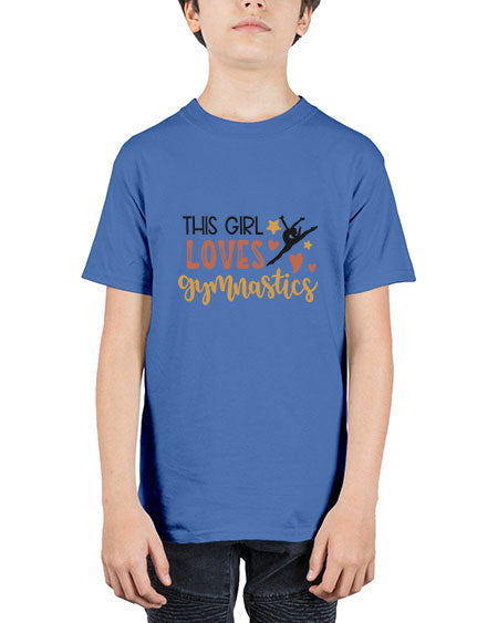 This girl loves gymnastics - cheer - Youth Tee Unisex