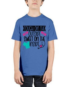 Tough On The Outside Sweet On The Inside Style Style 1581# - nurse - Youth Tee Unisex