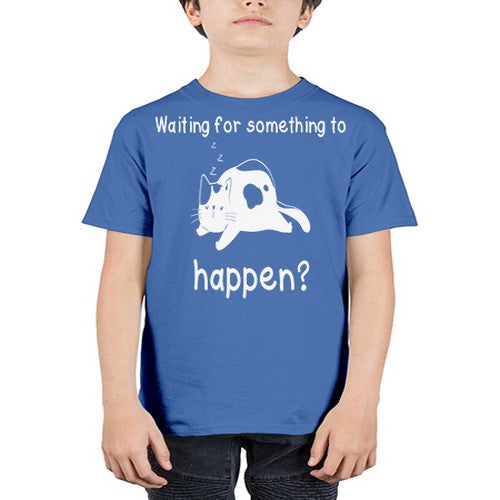 Waiting For Something Sleeping Cat 285# - anime - Youth Tee Unisex