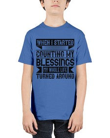 When I started counting my blessings my whole life turned around Style 9# - volunteer - Youth Tee Unisex