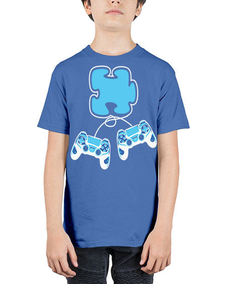 autism awareness gamer puzzle piece 11# - autism - Youth Tee Unisex
