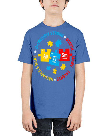 autism elements periodic table awareness 19# - autism - Youth Tee Unisex