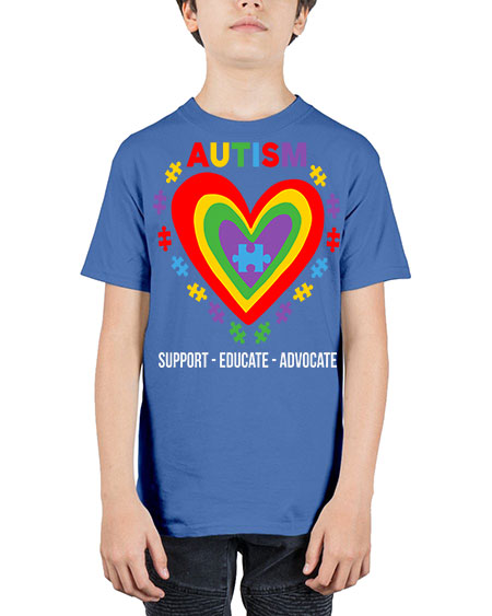 autism support educate 55# - autism - Youth Tee Unisex