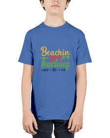 beachin not teaching Style 64# - teacher - Youth Tee Unisex