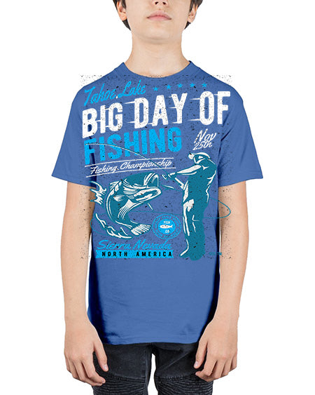 big day of fishing cs 65# - shark-fish - Youth Tee Unisex