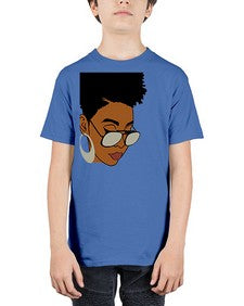 black afro 44# - black girls or women - Youth Tee Unisex