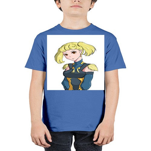 blonde girl wearing royal dress 30# - anime - Youth Tee Unisex