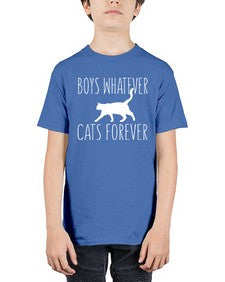 boys whatever cats forever - cats - Youth Tee Unisex