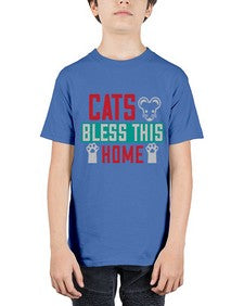 cats bless this home Style 36# - cats - Youth Tee Unisex