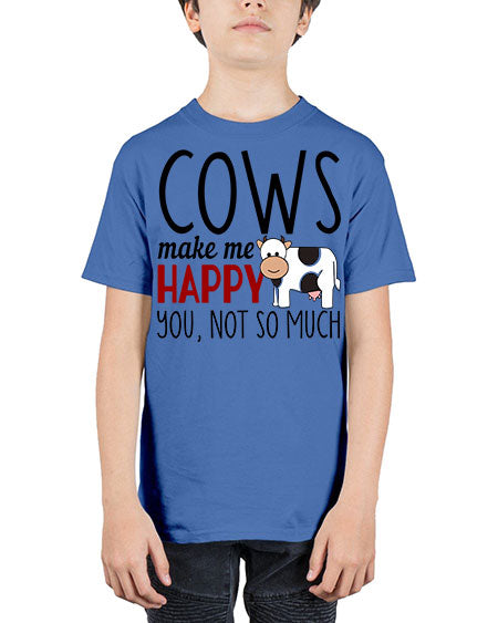 cows make me happy you not so much - cow - Youth Tee Unisex