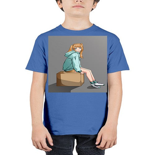 cute casual girl using jacket 49# - anime - Youth Tee Unisex